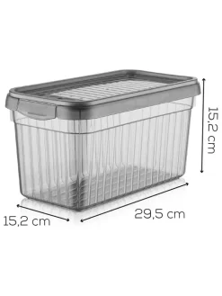 Pojemniki (3 szt.) w kolorze antracytowym - 4 l