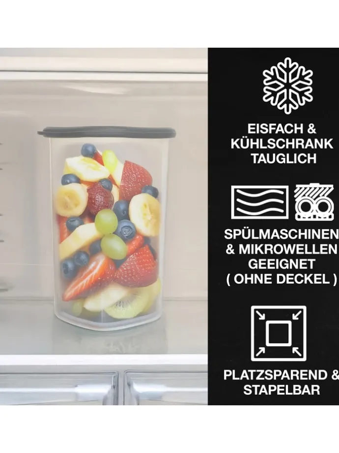 Pojemniki (12 szt.) w kolorze szarym