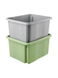 Pojemniki (2 szt.) w kolorze zielonym - 24 l