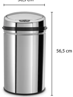Pojemnik w kolorze srebrnym - 30 l