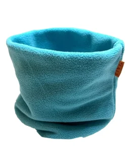Polarowy szal-koło "Ocean" w kolorze błękitnym - 50 x 24 cm