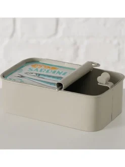 Popielniczka wiatroodporna "Sardine" w kolorze jasnoszarym - 12,5 x 5,5 x 9 cm