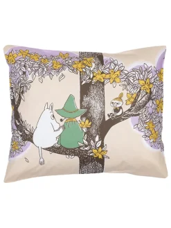 Poszewka "Friends" w kolorze beżowo-fioletowym na poduszkę - 60 x 50 cm