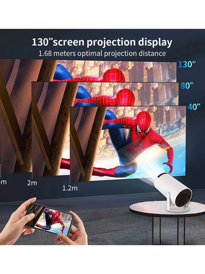 Projektor 4K w kolorze białym