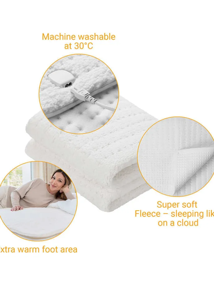 Prześcieradło elektryczne "Maxi Fleece HU 672" w kolorze białym