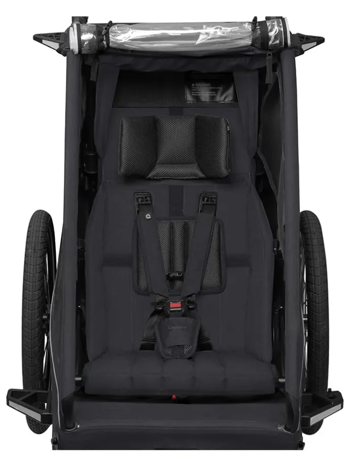 Przyczepka rowerowa 3w1 "Kidgoo 1 Phantom Grey" w kolorze antracytowym
