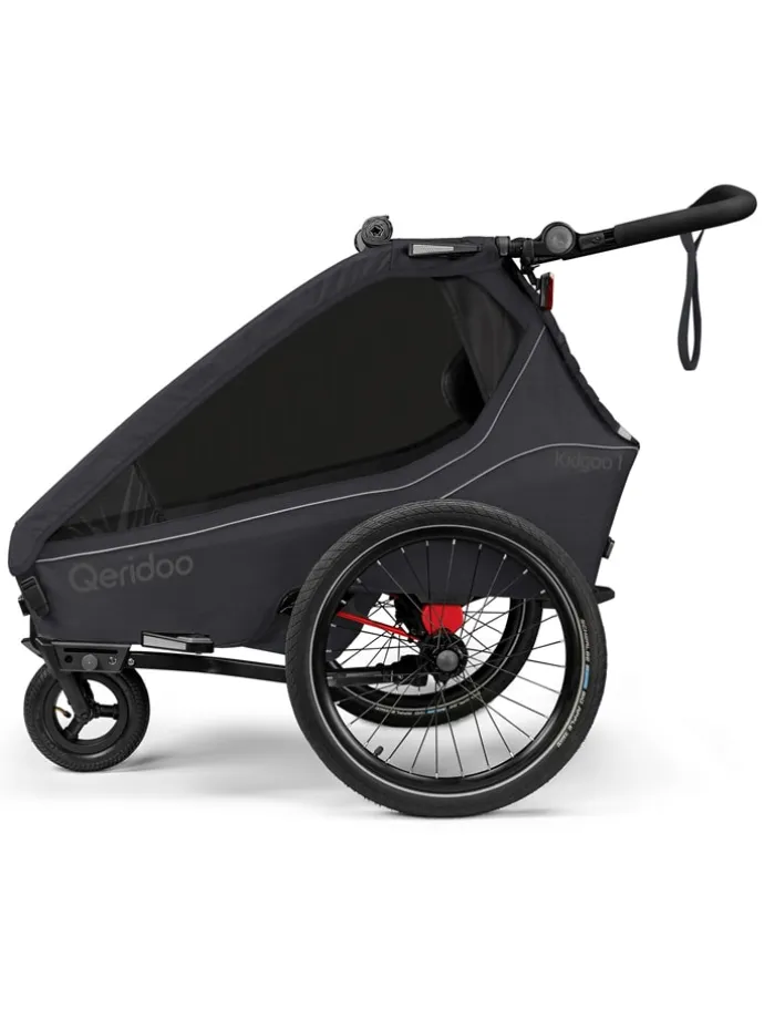 Przyczepka rowerowa 3w1 "Kidgoo 1 Phantom Grey" w kolorze antracytowym