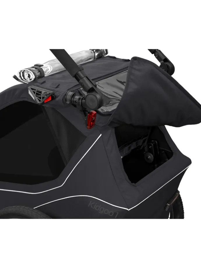 Przyczepka rowerowa 3w1 "Kidgoo 1 Phantom Grey" w kolorze antracytowym