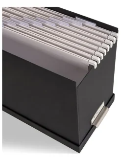 Pudełko "Johan" w kolorze antracytowym na teczki - DIN A4