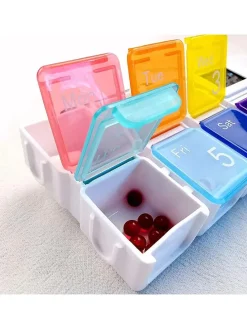 Pudełko w różnych kolorach na tabletki