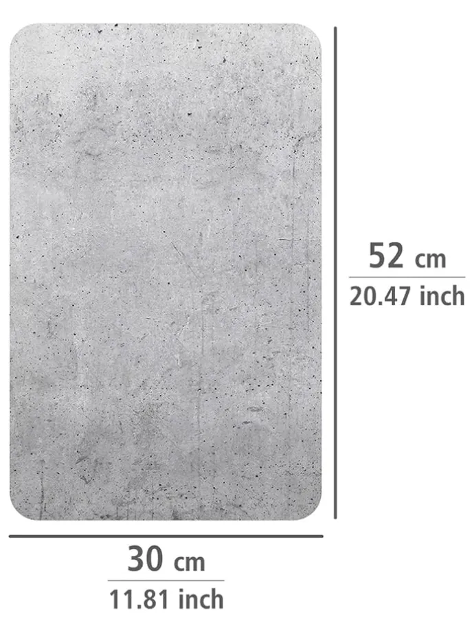 Płyty (2 szt.) "Beton" w kolorze szarym na kuchenkę - 30 x 52 cm