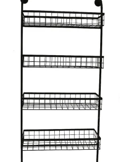 Regał w kolorze czarnym - 68 x 147 x 25 cm