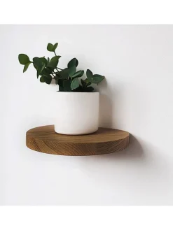 Regały ścienne (4 szt.) w kolorze brązowym - Ø 12 cm