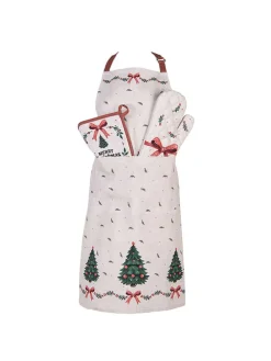 Rękawica kuchenna w kolorze beżowo-zielonym - 30 x 18 cm