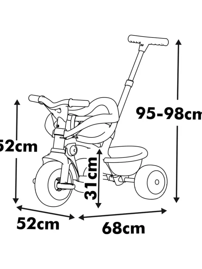 Rowerek trójkołowy 2w1 "Be Move Komfort" w kolorze beżowym - 10 m+