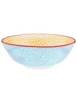 Salaterki (6 szt.) "Color" w kolorze czerwono-żółto-błękitnym - Ø 21 cm