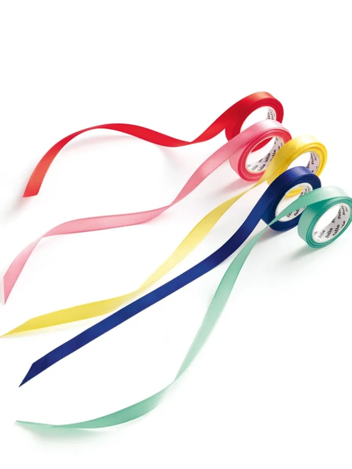 Satynowe tasiemki (5 szt.) "Rainbow" - 8+