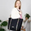 Shopper bag "Wicked" w kolorze czarnym - 44 x 33,5 x 15 cm