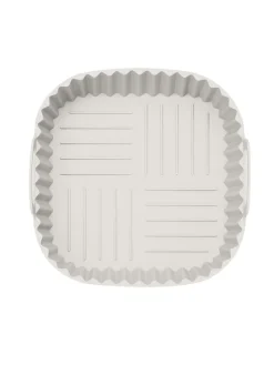 Silikonowy kosz w kolorze kremowym do frytkownicy beztłuszczowej - 21 x 21 cm