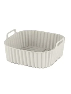 Silikonowy kosz w kolorze kremowym do frytkownicy beztłuszczowej - 21 x 21 cm