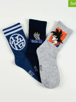 Skarpety (3 pary) "Dragonball Z" w kolorze granatowo-szarym