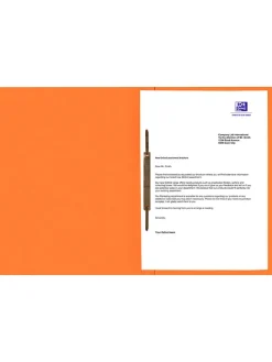 Skoroszyty (5 szt.) "Top File+" w kolorze pomarańczowym - A4