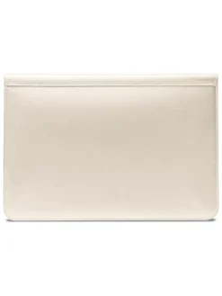 Skórzana torba "Vulcano" w kolorze beżowym na laptopa - 39 x 29 x 2 cm