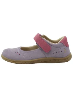 Skórzane baleriny barefoot w kolorze fioletowym