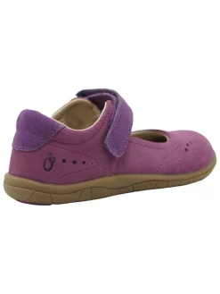 Skórzane baleriny barefoot w kolorze fioletowym