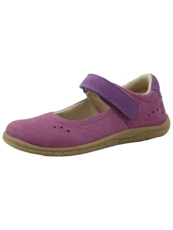 Skórzane baleriny barefoot w kolorze fioletowym