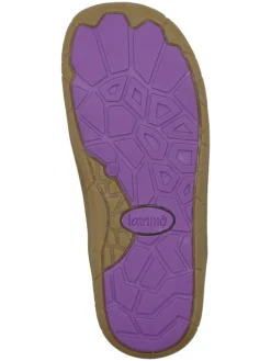 Skórzane baleriny barefoot w kolorze fioletowym