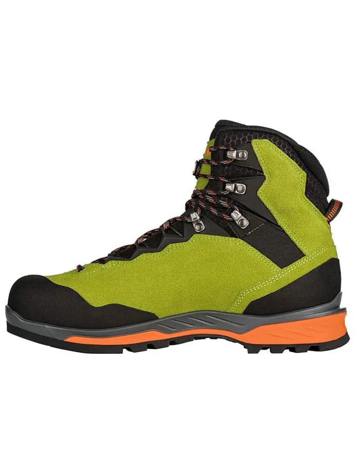 Skórzane botki trekkingowe "Cadin II GTX" w kolorze limonkowym