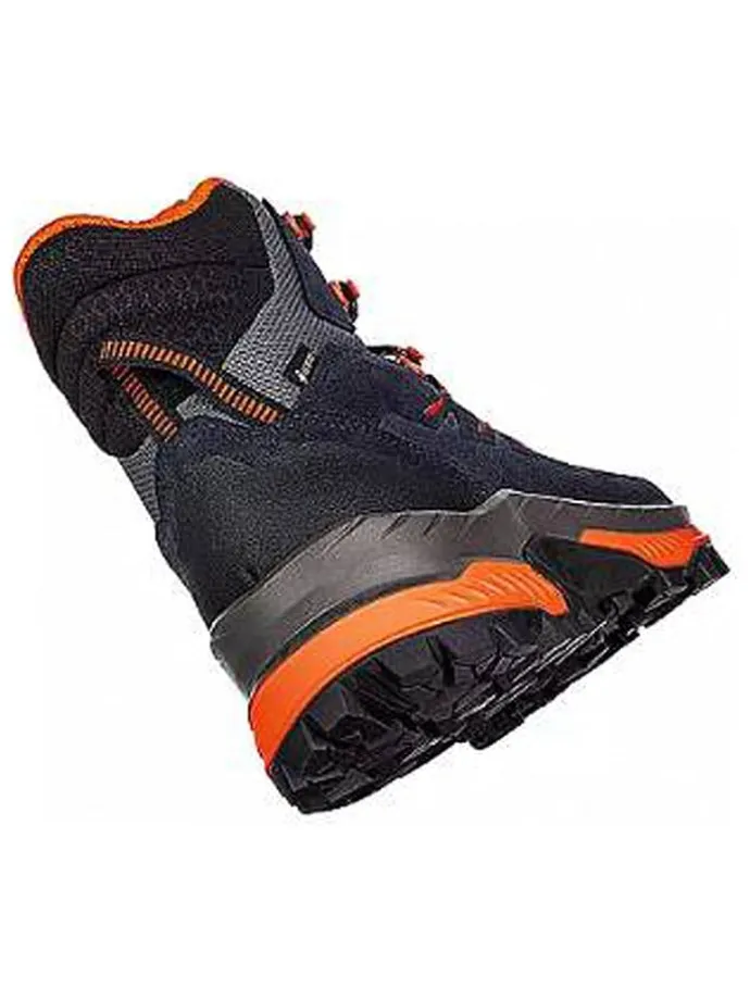 Skórzane botki trekkingowe "Vigo GTX" w kolorze granatowym