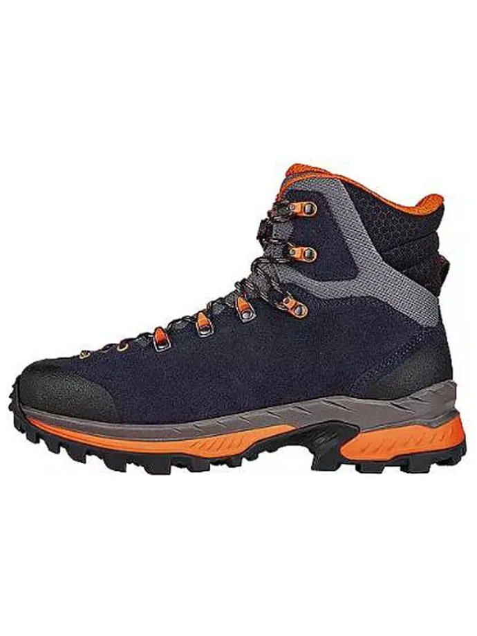 Skórzane botki trekkingowe "Vigo GTX" w kolorze granatowym