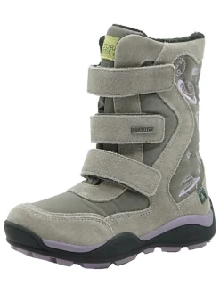 Skórzane botki w kolorze khaki