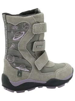 Skórzane botki w kolorze khaki