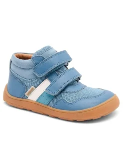 Skórzane buty barefoot "Luna" w kolorze niebieskim
