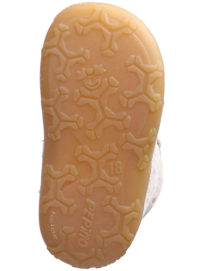 Skórzane buty "Dots" w kolorze jasnoróżowym do nauki chodzenia