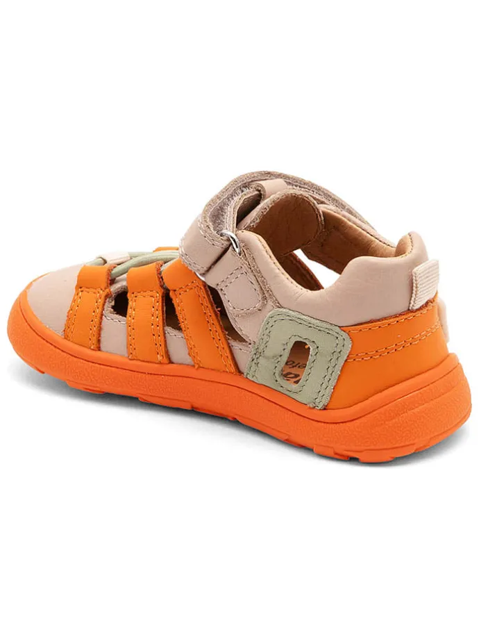 Skórzane buty "Fiona" w kolorze beżowo-pomarańczowym do chodzenia na boso