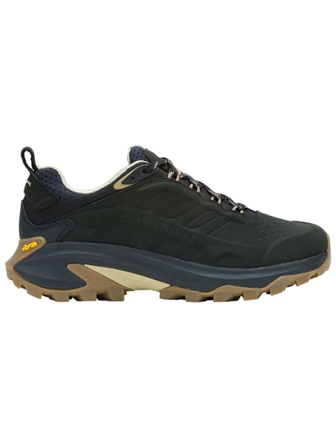 Skórzane buty trekkingowe "Moab Speed 2" w kolorze granatowo-czarnym