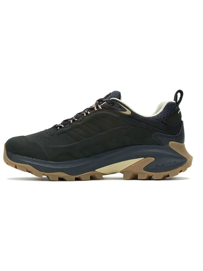 Skórzane buty trekkingowe "Moab Speed 2" w kolorze granatowo-czarnym