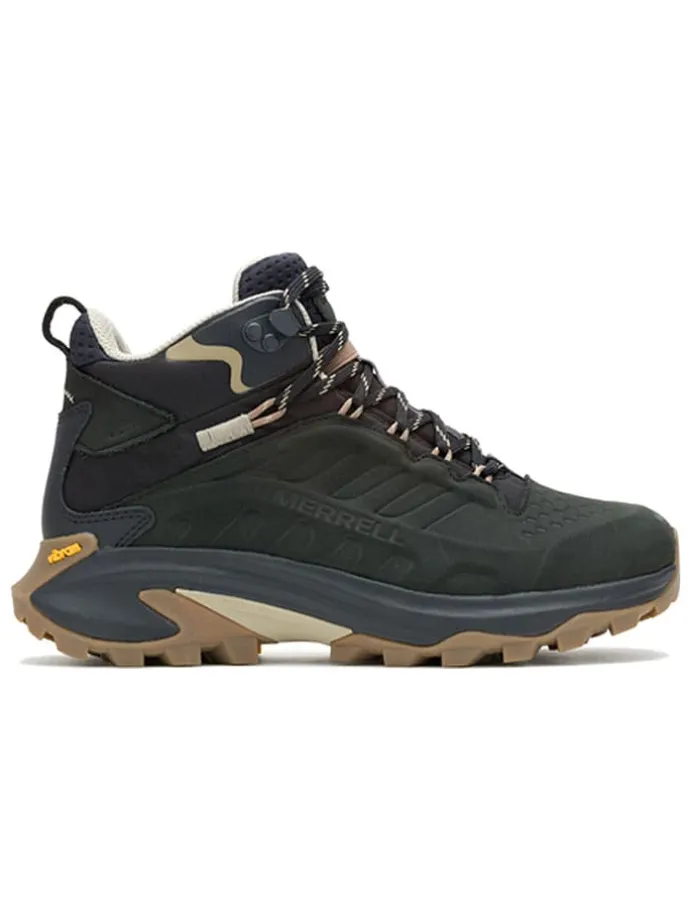 Skórzane buty trekkingowe "Moab Speed 2 Mid" w kolorze granatowo-czarnym