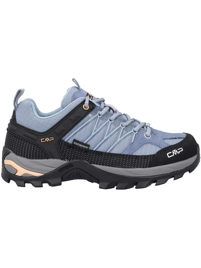 Skórzane buty trekkingowe "Rigel" w kolorze błękitnym