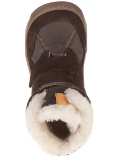 Skórzane buty w kolorze brązowym do chodzenia na boso