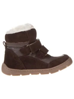 Skórzane buty w kolorze brązowym do chodzenia na boso