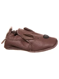 Skórzane buty w kolorze brązowym do raczkowania