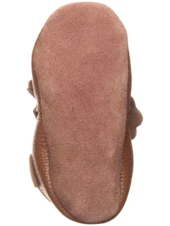 Skórzane buty w kolorze jasnobrązowym do raczkowania