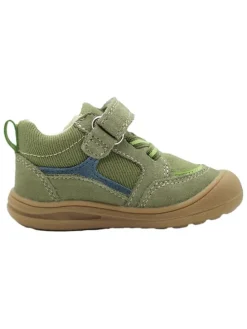 Skórzane buty w kolorze khaki do nauki chodzenia