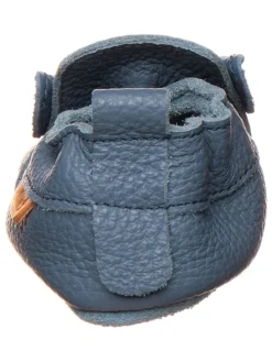 Skórzane buty w kolorze niebieskim do raczkowania
