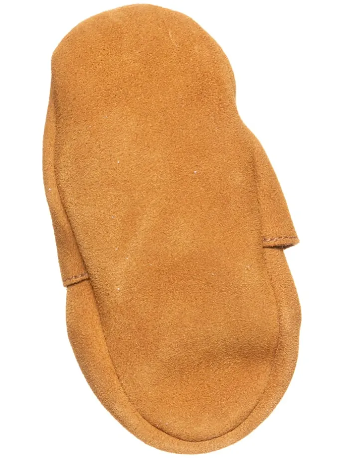Skórzane buty w kolorze pomarańczowym do raczkowania